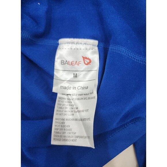 BALEAF Blue Fleece Mock Turtleneck Top Long Sleeve Athletic Women's Medium - Picture 8 of 9